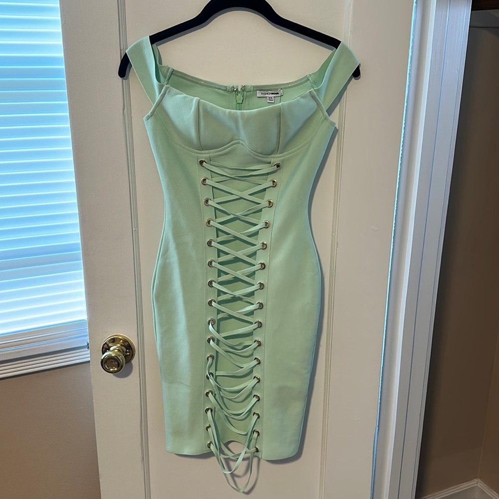 Mint corset dress